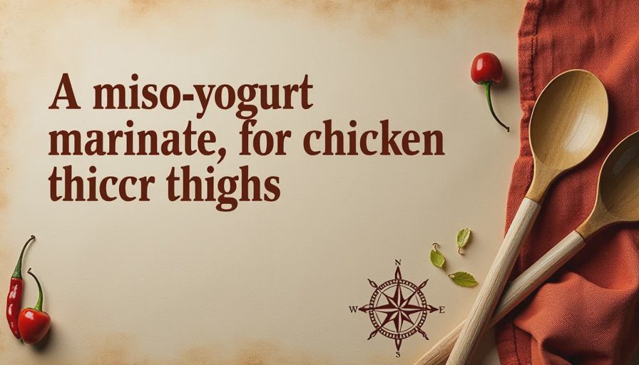 A Miso-Yogurt Marinade for Chicken Thighs That Works in the Oven or on the Grill