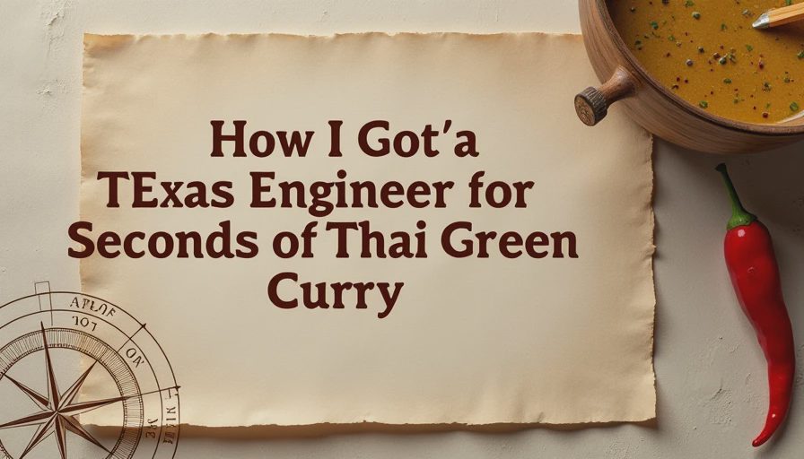 How I Got a Texas Engineer to Ask for Seconds of Thai Green Curry