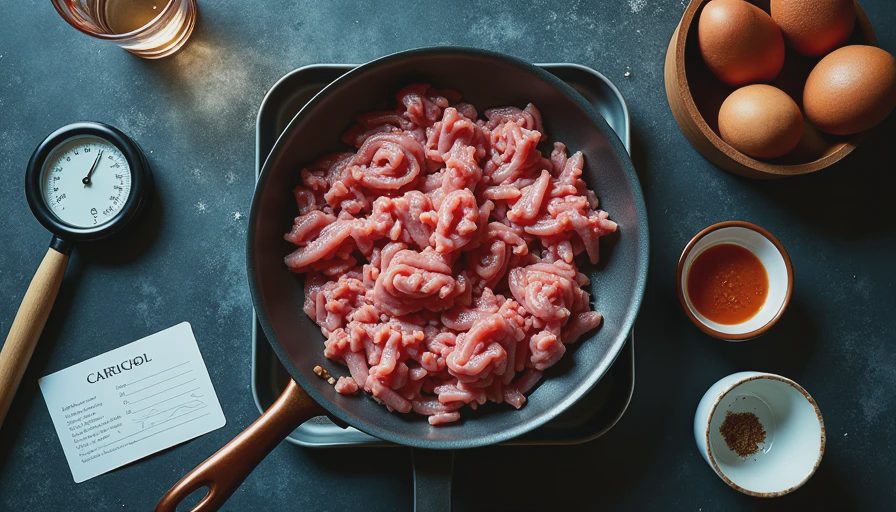 Visual context for ground pork