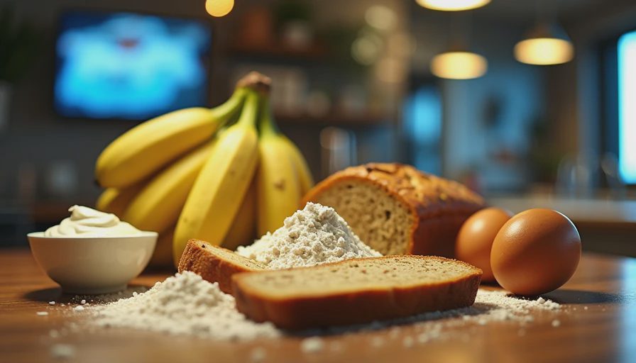 Visual context for banana bread recipe with yogurt