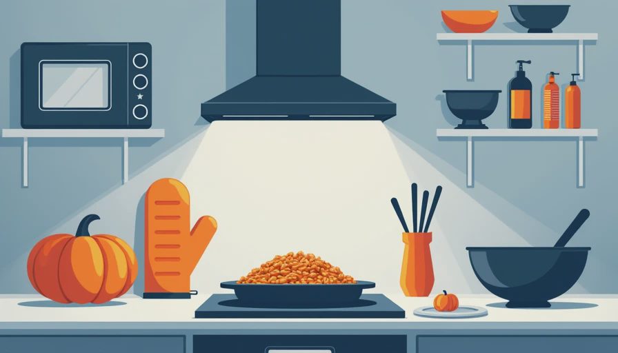 Illustration for how to bake pumpkin seeds