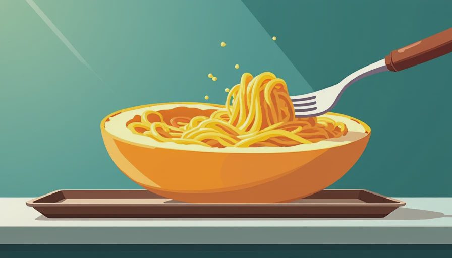 Visual context for how to bake spaghetti squash