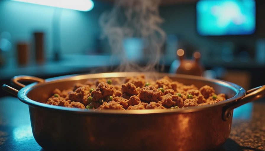 Visual context for slow cooker recipes with mince meat