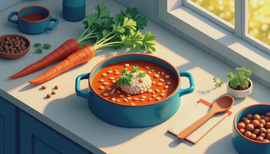 Visual context for navy bean soup recipe