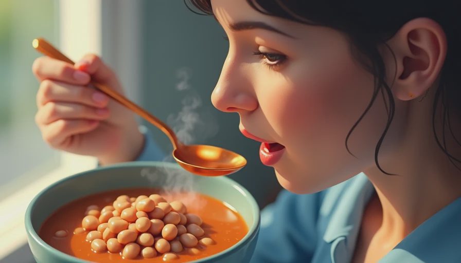 Illustration for navy bean soup recipe