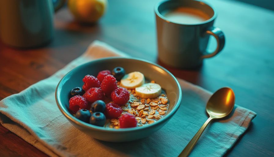 Visual context for breakfast bowl