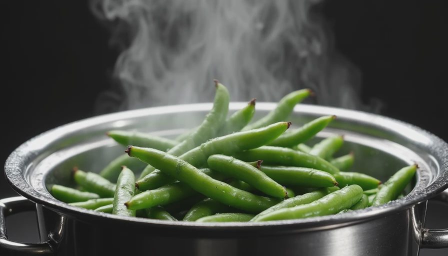 Visual context for how long to steam green beans